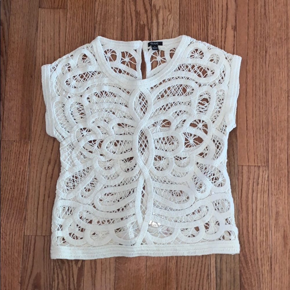 anthropology crochet top
